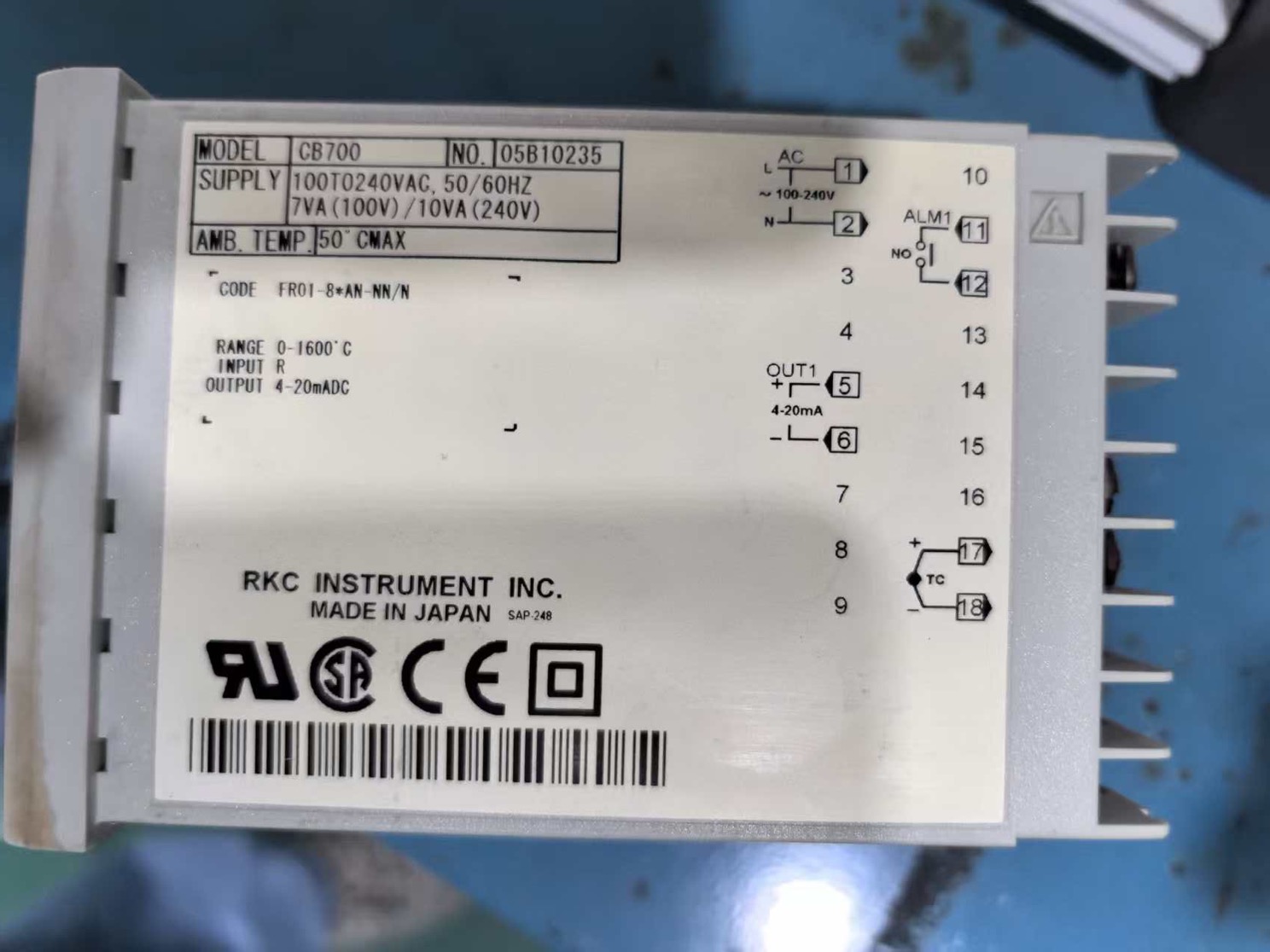 电商MRO供应链日本 RKC温控器CB700-100T0240VAC.50/60HZ7VA(100V)/10VA(240V)