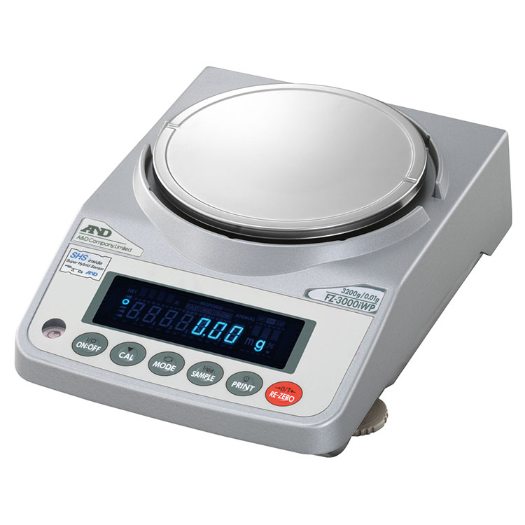 日本AND爱安德内置配重防尘防水电子天平FZ-3000iWP