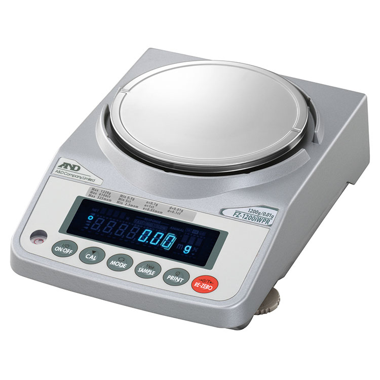 日本AND爱安德带校准的秤 内置砝码 防尘防水电子天平FZ-200iWPR