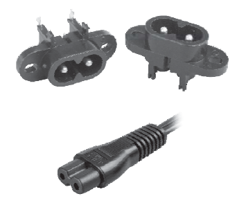 日本EDK电子电源插头AC-W02PB04