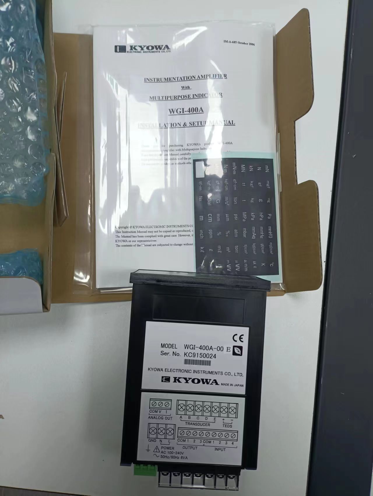 电商MRO供应链日本kyowa共和小型传感器WGI-400A-00E