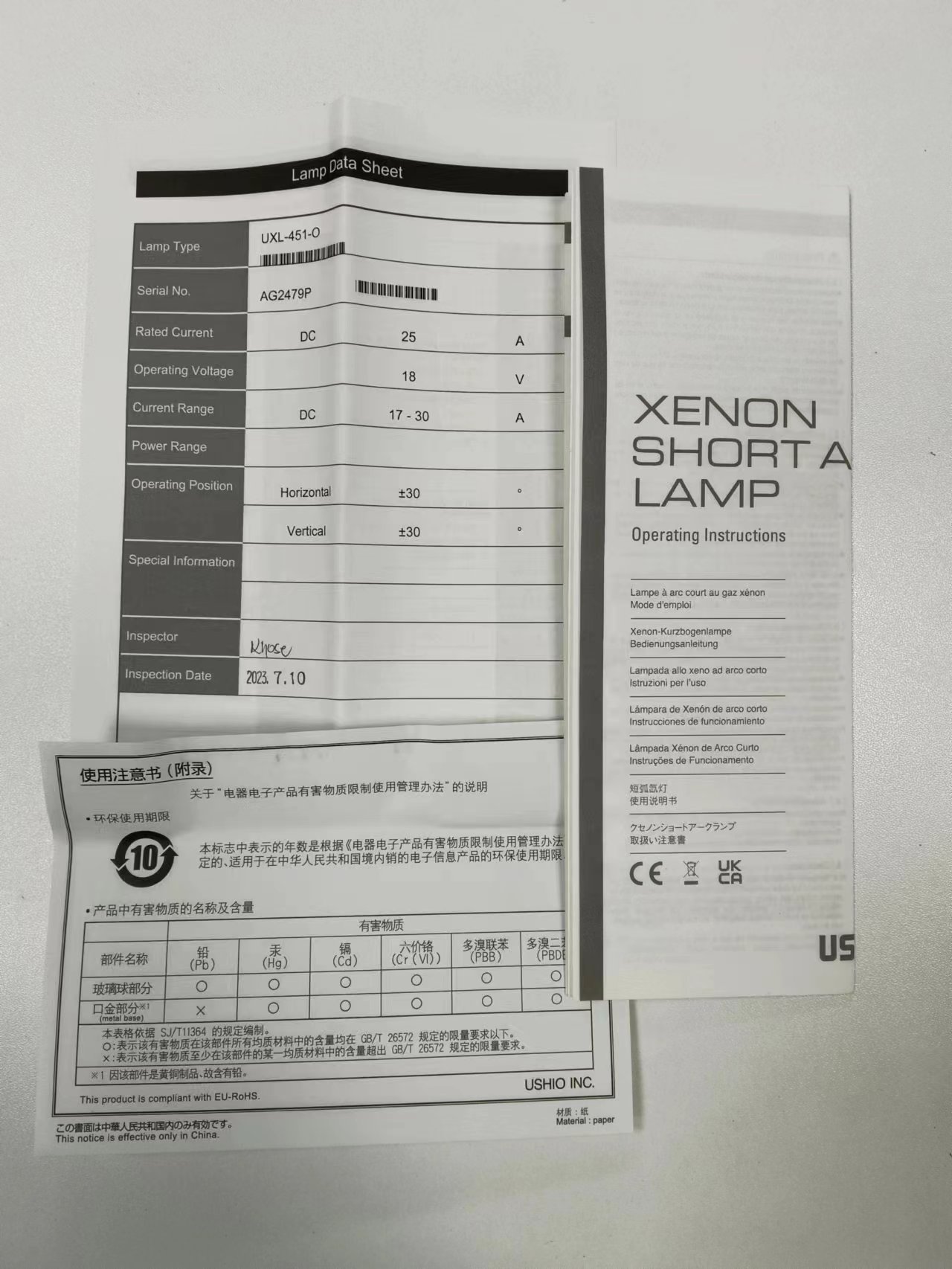 电商MRO供应链日本USHIO牛尾氙气灯UXL-451-O