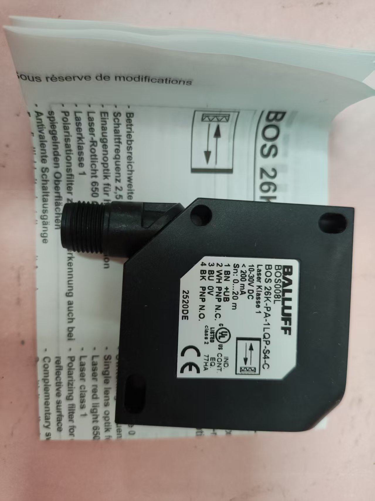 电商MRO供应链推荐德国BALLUFF 巴鲁夫   光电开关   BOS 26K-PA-1LQP-S4-C