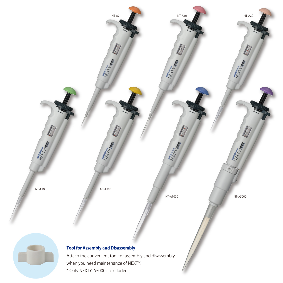 日本WATSON沃森 NEXTY 整支高压灭菌可调移液器NT-A100