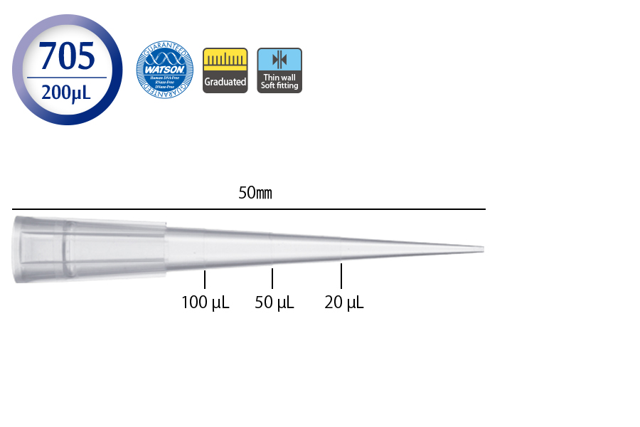 日本WATSON沃森 200 µL 移液吸头110-705C