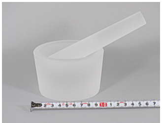 日本ITOH伊藤 CN-60R 石英玻璃研钵 + 研杵 高纯透明研磨套装