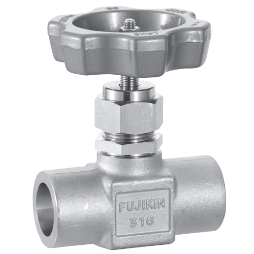 日本Fujikin富士金 带面板螺母的手动球形针阀US-527P-9.52-R