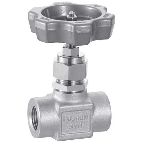 日本Fujikin富士金 带锁螺母的手动球形针阀US-127LD-R